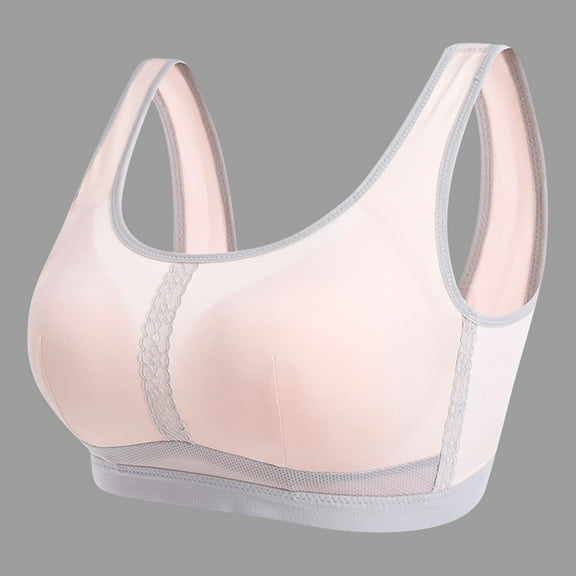 Hrsba Sports Bras for Women,Plus Size Bra,Wireless Bra,Ladies Fashion U Back Shockproof Shaping Yoga Workout Back detail Non Steel Ring Gathering Daily Bra