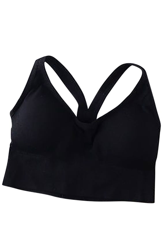 Sports Bras for Women Wireless,Solid Color Shockproof Push Up Bandeau Bra Breathable Yoga Running Gym OPP Packaging