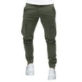 thumbnail image 1 of Hrsba Stretch Pants Men,Casual Tapered Leg Cargo Pocket Sports Soft Breathable Summer Long Pants for Men, 1 of 5