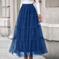 thumbnail image 1 of Hrsba Womens Flowy Mesh Maxi Skirts,Solid Color High Waist Lightweight Mesh Flowy Long Womens Skirt, 1 of 3