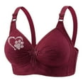 thumbnail image 1 of Hrsba Supportive Bras for Women D E F G Cup Wireless Push Up Breathable Daily Full Figure Bra, 1 of 5