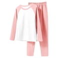 thumbnail image 1 of Hrsba Toddler Thermal Base Layer 2 Piece Color Long Sleeve Crew Neck Top Elastic Waist Pants Warm Home For Kids 0 to 12 Years, 1 of 3