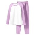 thumbnail image 1 of Hrsba Toddler Thermal Base Layer 2 Piece Color Long Sleeve Crew Neck Top Elastic Waist Pants Warm Home For Kids 0 to 12 Years, 1 of 3