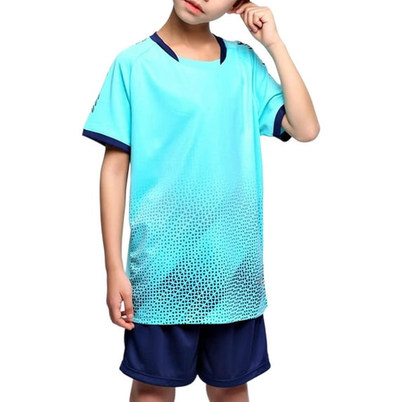 Hrsba Children's Outfit Set Boys and Girls Short Sleeve Top and Shorts Outfit Set