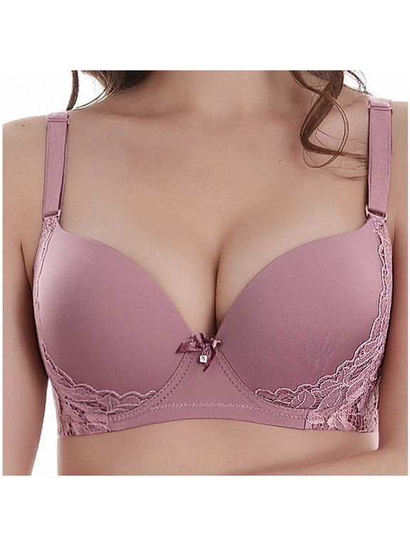 Underwire Bra,Solid Color Thin Large Size D Cup Lifting Push Up Breathable Supportive Daily Bra for Women