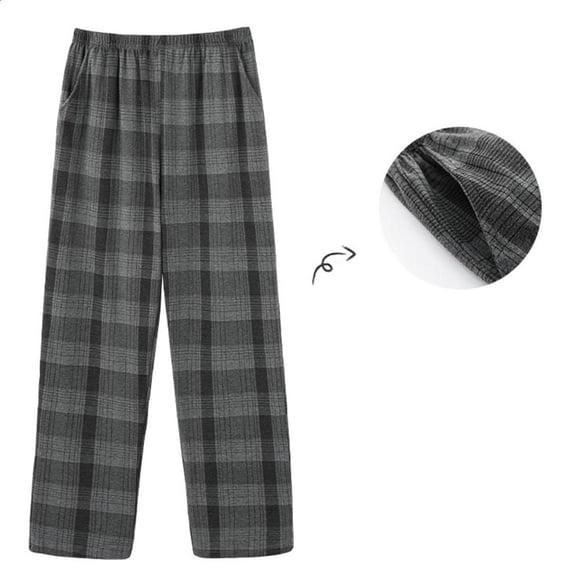 Hrsba Unisex Plaid Sleep Pants,Long Pajama Bottoms Nightwear
