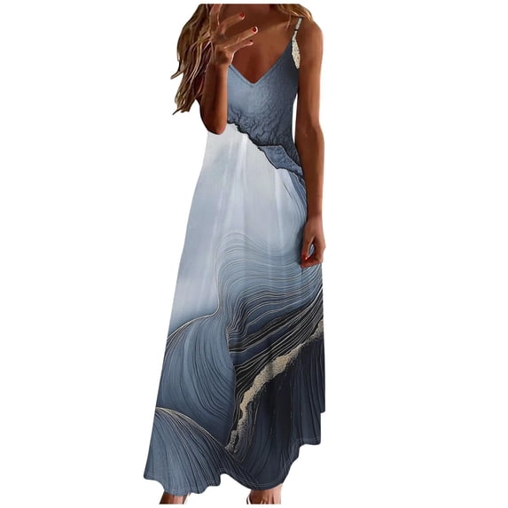 Hrsba V Neck Dress,Womens Summer Print Sleeveless Tank Dress Casual Relaxed Vacation Outfits Plus Short Sleeve V Neck Shirt