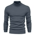 thumbnail image 1 of Hrsba Winter Sweaters for Men Turtleneck Long Sleeve Solid Color Loose Knit Pullover Warm Base Layer Sweater for Men Casual for Fall Winter, 1 of 3