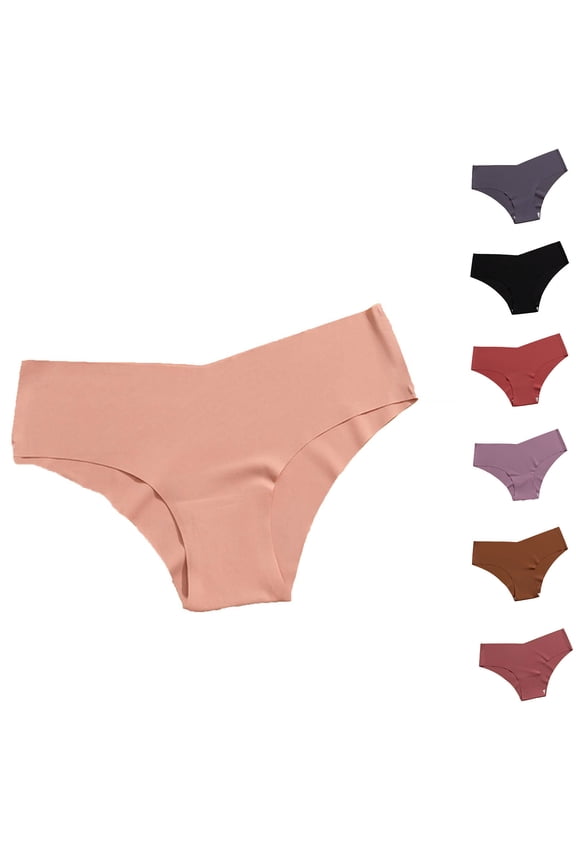 Women Panties Mid Waist Elastic Hip Curving Soft Daily Inner Liner