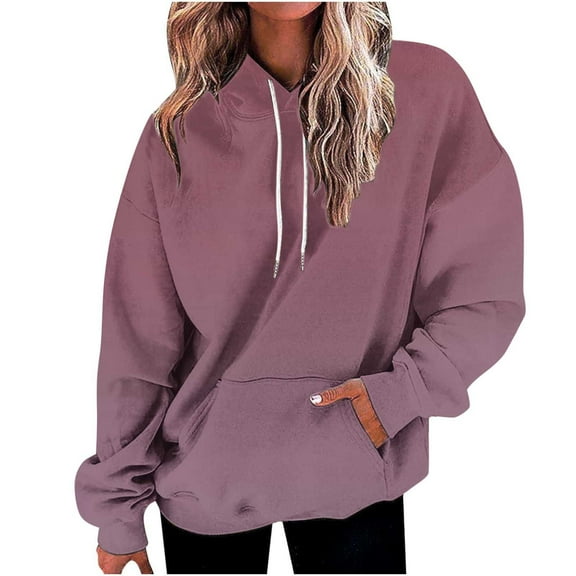 Hrsba Women's Hooded Sweatshirts,Women's Hooded Sweatshirts Gradient Print Long Sleeve Loose Casual Pullover Top Fall Outfits for Women