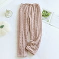 thumbnail image 1 of Hrsba Women's Pajama Bottoms,Soft Flannel Sleep Pants with Adjustable Waist Thick Warm Maternity Home Wear, 1 of 3