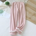 thumbnail image 1 of Hrsba Women's Solid Color Winter Pajama Bottoms,Thickened Sleep Pants Warm, 1 of 5