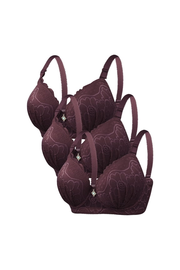 Womens Bras D Cup,Solid Color Underwire Lifting Plus Size Thin Bra Supportive Comfortable Everyday Wear Bralette