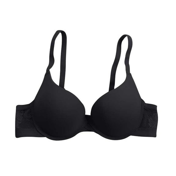 Hrsba Womens Bras,Push Up Bras, with Underwire Lace Panel Breathable Sagging Lightweight Thin Style Supportive Everyday Bra