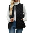 thumbnail image 1 of Hrsba Jackets for Women Trendy, Coats for Women Winter Solid Color Sleeveless Jacket with Side Zip Pockets No Hood Casual Outerwear, 1 of 5