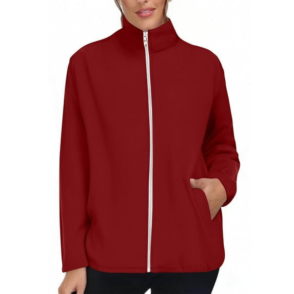 Hrsba Womens Casual Long Sleeve Outwear Jacket,Womens Jackets Dressy Casual Solid Color Fleece Lined Long Sleeve Lapel Jacket Loose Outerwear,Size XXL