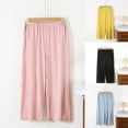 thumbnail image 1 of Hrsba Womens Cropped Pants,Solid Stretch Elastic Waist Loose Side Pockets Active Lounge Trousers, 1 of 7