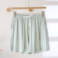 thumbnail image 1 of Hrsba Womens Pajama Shorts,Striped Drawstring with Pockets Thin Loose Casual Lightweight Home Sleep Bottoms, 1 of 3