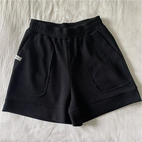 Hrsba Womens Pajama Shorts,Texture with Pockets Thin Loose Casual Lightweight Summer Home Bottoms