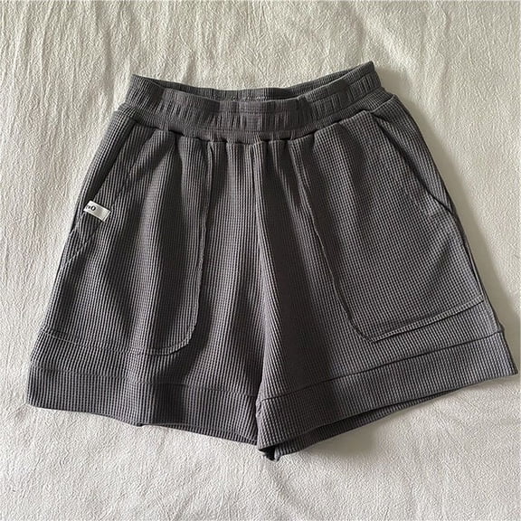 Hrsba Womens Pajama Shorts,Texture with Pockets Thin Loose Casual Lightweight Summer Home Bottoms