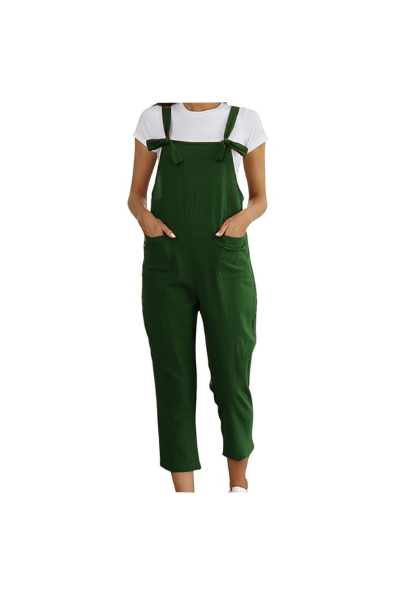 Womens Pants Casual,Summer Sleeveless Jumpsuit with Pocket Loose Overalls Long Pants Comfy Daily Wear Ladies 1 Piece Bottoms,XXXXL