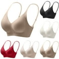 thumbnail image 1 of Hrsba Womens Plus Size Bra,Fashion Women Solid Color Honeycomb Cup Wireless Semi Fixed Cup Jelly Glue Soft Support Gathering Daily Bra,Womens Casual Summer Bra,Womens Bra, 1 of 4