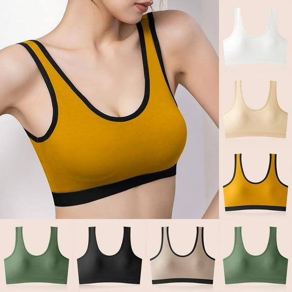 Hrsba Womens Plus Size Bra,Ladies Traceless Comfortable No Steel Ring Breathable Gathering Bra Woman Underwear,Womens Casual Summer Bra,Womens Bra