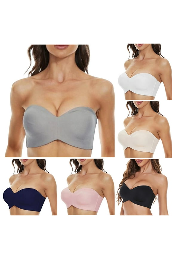 Womens Plus Size Bra,Woman's Solid Color Sexy Detachable Sling Beautiful Back Ventilate Strapless Type G Cup Bra,Womens Casual Summer Bra,Womens Bra
