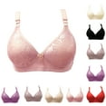 thumbnail image 1 of Hrsba Womens Plus Size Bra,Women Underwear Without Steel Ring Bra Thin And Adjustable Gathered Sexy And Comfortable Bra Everyday Bras,Womens Casual Summer Bra,Womens Bra, 1 of 3