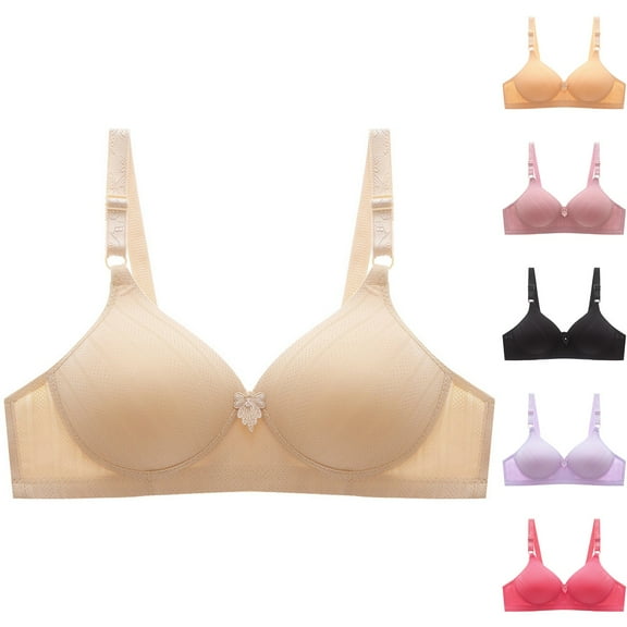 Hrsba Womens Plus Size Bra,Women's Large Size Thin Comfortable Breathable Push-up Adjustable Bra,Womens Casual Summer Bra,Womens Bra