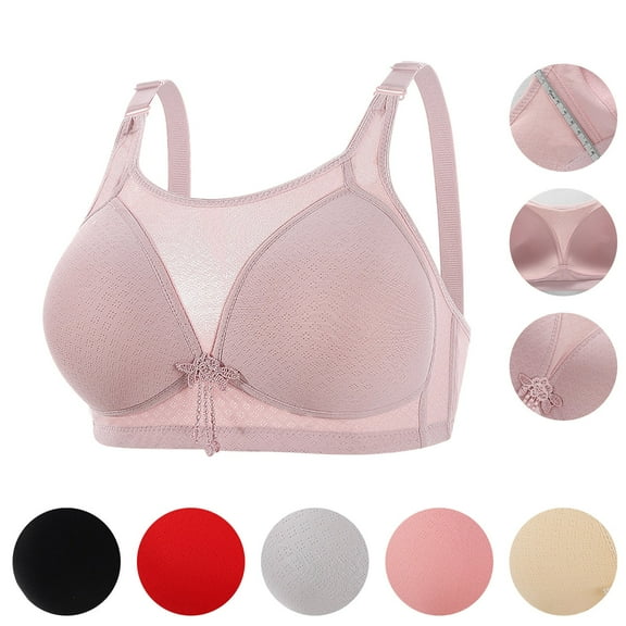 Hrsba Womens Plus Size Bra,Women's Soft Solid Color Underwear Large Chest Large Size Bra Adjustable Shoulder Straps Without Steel Rings,Womens Casual Summer Bra,Womens Bra