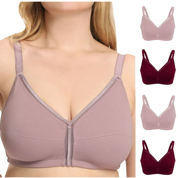 Hrsba Womens Plus Size Bra,Women's Solid Color Full Cup-thin Ice Silk Seamless Large Chest Gathering Breathable Underwear Daily Bra,Womens Casual Summer Bra,Womens Bra
