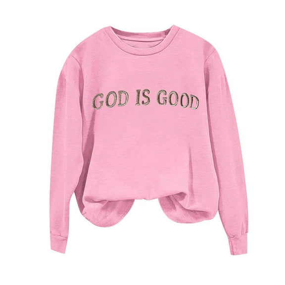 Hrsba Womens Pullover Tops For Fall Or Winter , Pullover Sweaters for Women Womens' Tops Letter Print Fashion Loose Casual Long Sleeve Regular Sleeve No Hood Sweatshirt Top