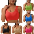 thumbnail image 1 of Hrsba Womens Summer Bra,Plus Size Bra for Womens,Fashion Women's Solid Color Seamless Sexy Back Yoga Bra Shaping And Breast Collection Cingerie Sports Bras, 1 of 4