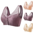 thumbnail image 1 of Hrsba Womens Summer Bra,Plus Size Bra for Womens,Middle Aged And Elderly Bras Without Steel Rings Large Size Underwear Front Button Style Bra Comfortable Bra, 1 of 3