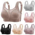 thumbnail image 1 of Hrsba Womens Summer Bra,Plus Size Bra for Womens,Woman's Embroidery Thin Style Ventilate Back Buckle Bra Without Steel Rim, 1 of 5