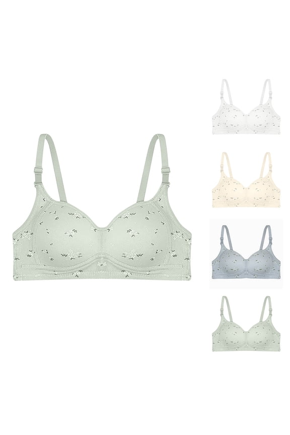 Womens Summer Bra,Plus Size Bra for Womens,Women's Lingerie Student Girl Gathered Thin Without Steel Ring Girl's Bra