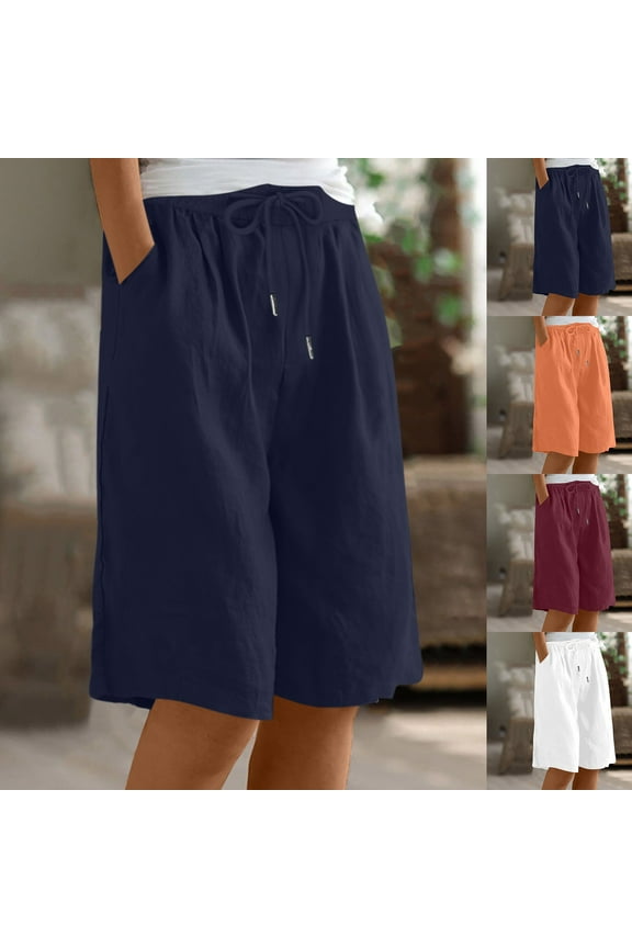 Womens Summer Half Shorts Pants,Casual Plus Size Pants for Womens,Women's Solid Color Shorts Casual Women's Shorts Capris