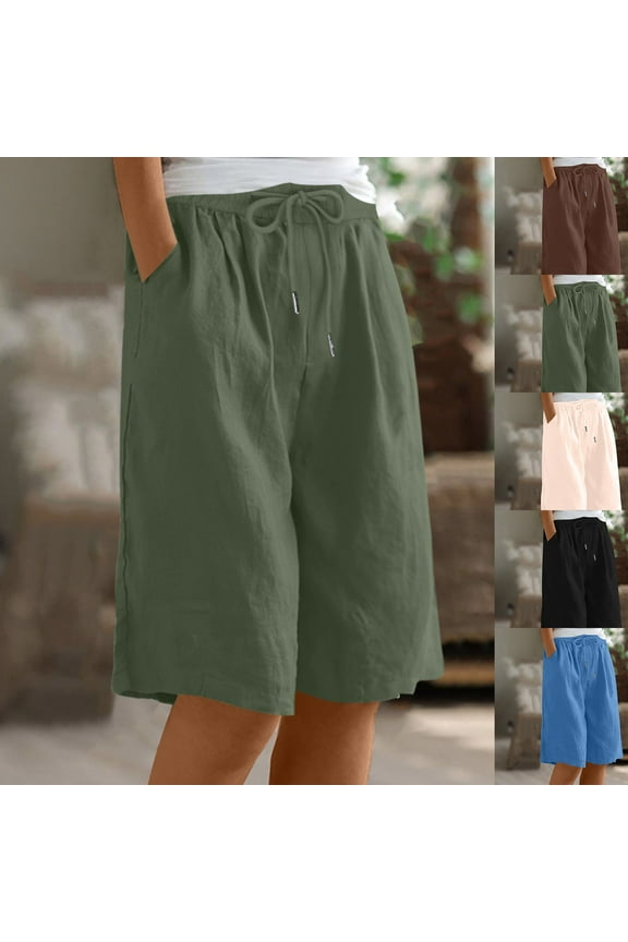 Womens Summer Half Shorts Pants,Casual Plus Size Pants for Womens,Women's Solid Color Shorts Casual Women's Shorts Capris