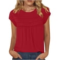 thumbnail image 1 of Hrsba Womens Summer Tops,Solid Color V Neck Long Sleeve Soft Linen Cardigan Summer Ladies Casual Daily Breathable Comfy Blouse Tops, 1 of 5