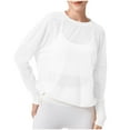 thumbnail image 1 of Hrsba Womens Tops Casual Long Sleeve Crew Neck Yoga Tops Breathable Loose Sun Protection Cover Up, 1 of 7