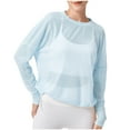 thumbnail image 1 of Hrsba Womens Tops Casual Long Sleeve Crew Neck Yoga Tops Breathable Loose Sun Protection Cover Up, 1 of 6