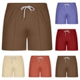 thumbnail image 1 of Hrsba Mens Basic Shorts Roomy Shape Elastic Waist Daily Wear Pocket Above Knee Length Sports Short, 1 of 4