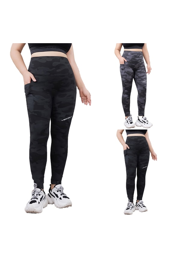 Yoga Pants with Pockets for Women Plus Size High Waisted Stretchy Pants Workout Leggings for Outdoor Gym，XXXL
