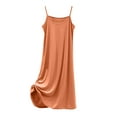 thumbnail image 1 of Hrsba Women Nightgown Solid Color Fabric Lightweight Spaghetti Strap Fixed Strap Short Sleepwear Dress, 1 of 5