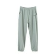thumbnail image 1 of Hrsba Women's Sleep Pants Solid Color Stylish Casual Fleece Lined Warm Loose Fleece Elastic Waist Loungewear Pants, 1 of 3
