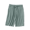 thumbnail image 1 of Hrsba Women's Sleep Pants High Waist 1/2 Length with Pocket Solid Color Thin Style, 1 of 5