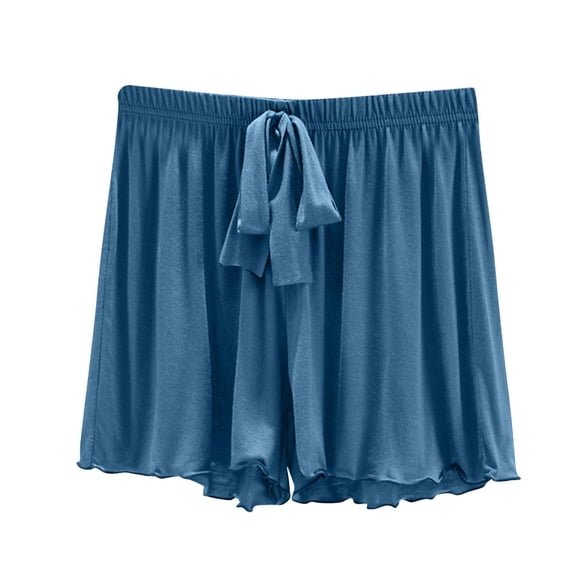 Hrsba Women's Sleep Pants High Waist Solid Color Drapey Thin Casual Style