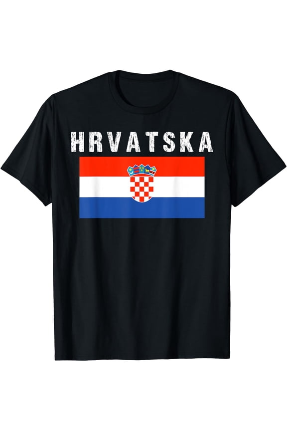 Hrvatska Croatia Flag Soccer Distressed Croatian, Fan T-Shirt mens t hirt men,black,women,misfits,journey ,boys
