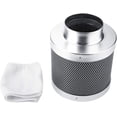 thumbnail image 1 of Hsankro 4-Inch Air Carbon Filter, Growth Tent Odor Washer, Pre-Filter Included, Black Zinc-Anodized Steel, 1 Unit, 1 of 5